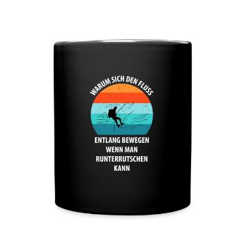 Canyoning Bergsteigen Klettern Wandern Berge - Tasse einfarbig - Schwarz - Vorne
