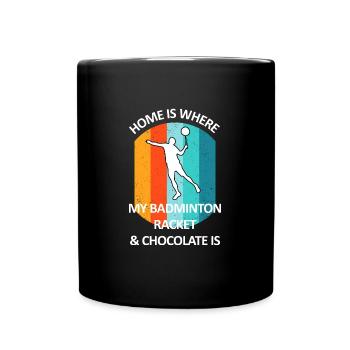 Badminton Badminton Badminton Player Chocolat - Mug uni - noir - Devant