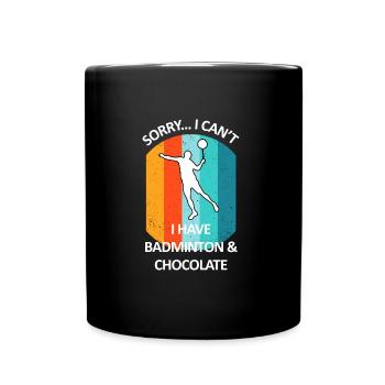 Badminton Badminton Badminton Player Chocolat - Mug uni - noir - Devant