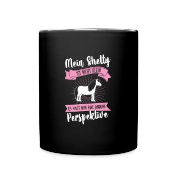 Isländer Pferd Reiter Geschenk - Tasse einfarbig - Schwarz - Vorne