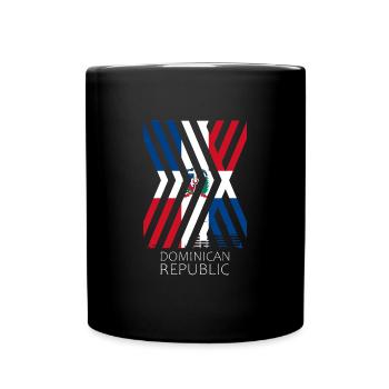 Dominican Republic Flag Dom Rep Flag Travel - Full Colour Mug - black - Front