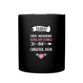 Merci d’être toujours ma source ... - Mug uni - noir - Devant