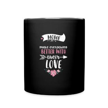 Les mamans améliorent tout avec... - Mug uni - noir - Devant