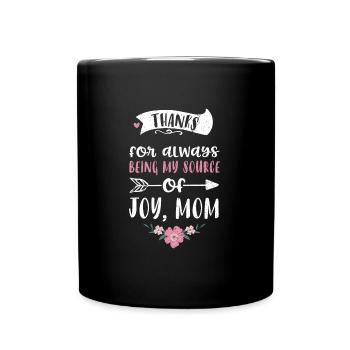 Merci d’être toujours ma source... - Mug uni - noir - Devant