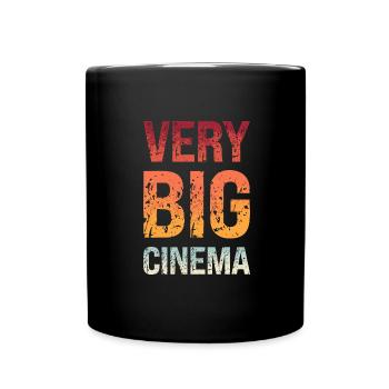 Denglisch Großes Kino Very Big Cinema Spruch - Tasse einfarbig - Schwarz - Vorne