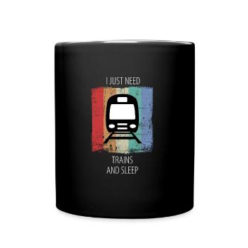 Train Railway Railroad Worker Trains Train Driver - Full Colour Mug - black - Front