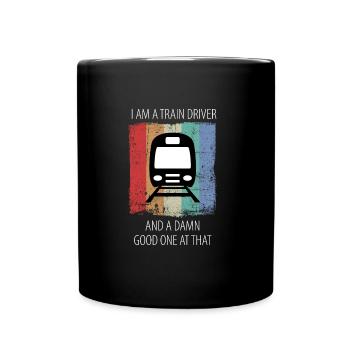 Train Railway Railroad Worker Trains Train Driver - Full Colour Mug - black - Front