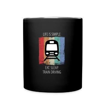 Train Railway Railroad Worker Trains Train Driver - Full Colour Mug - black - Front
