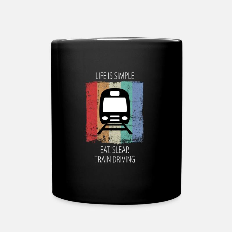 Zug Eisenbahn Eisenbahner Züge Triebfahrzeugführer - Tasse einfarbig - Schwarz