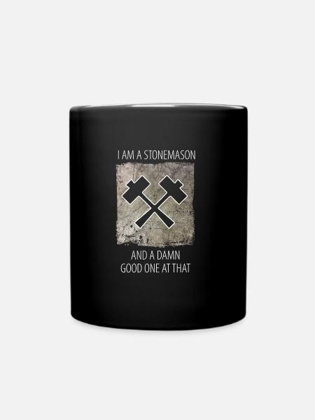 Steinmetz Steinbildhauer Spruch - Tasse einfarbig - Schwarz