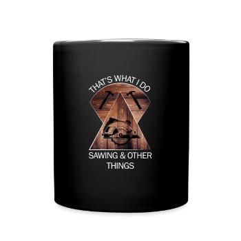 Charpentier, charpentier, charpentier, charpentier, artisan, bois - Mug uni - noir - Devant
