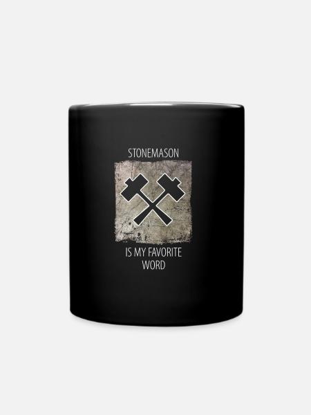 Steinmetz Steinbildhauer Spruch - Tasse einfarbig - Schwarz