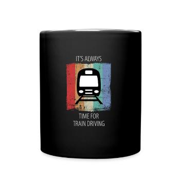 Train Railway Railroad Worker Trains Train Driver - Full Colour Mug - black - Front