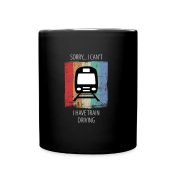 Train Railway Railroad Worker Trains Train Driver - Full Colour Mug - black - Front