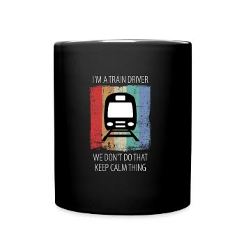 Train Railway Railroad Worker Trains Train Driver - Full Colour Mug - black - Front