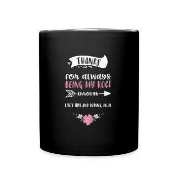 Merci d’être toujours mon roc... - Mug uni - noir - Devant