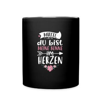 Mom, you're my sun in the woods. - Full Colour Mug - black - Front