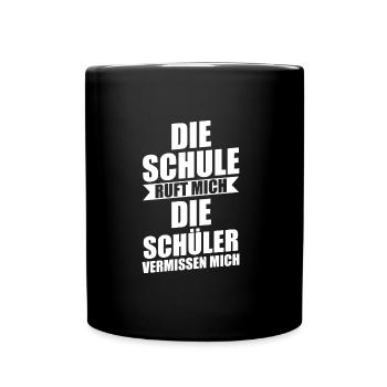 Lehrer Beruf Schullehrer Geschenk - Tasse einfarbig - Schwarz - Vorne