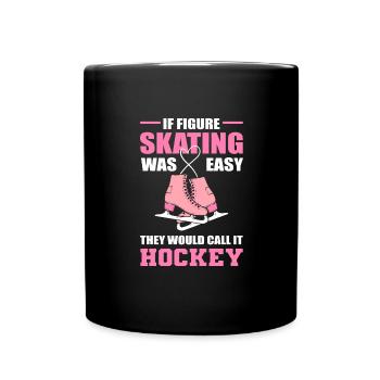 Patinage sur glace Patinage sur glace Patinage sur glace - Mug uni - noir - Devant