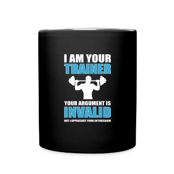 Fitnesstrainer - Tasse einfarbig - Schwarz - Vorne