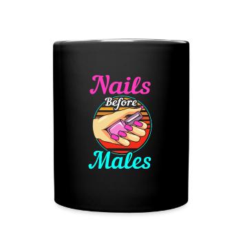 Nageldesignerin Nagel Kosmetik Kosmetikerin - Tasse einfarbig - Schwarz - Vorne