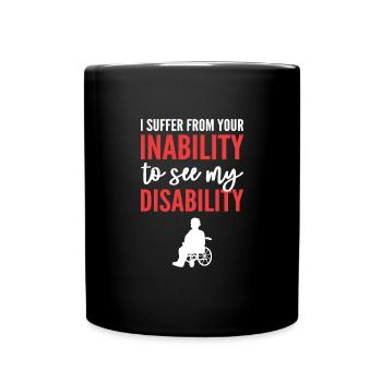 Fauteuil roulant - Mug uni - noir - Devant