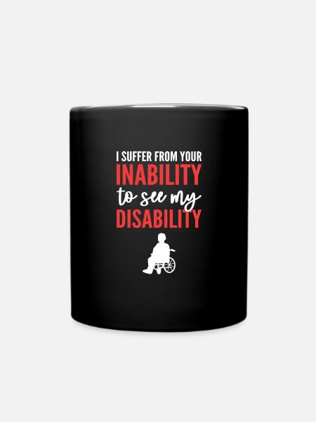 Rollstuhl - Tasse einfarbig - Schwarz