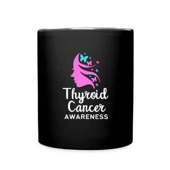Schilddrüsenkrebs Krebs Schilddrüse - Tasse einfarbig - Schwarz - Vorne