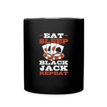 Blackjack Black Jack - Tasse einfarbig - Schwarz - Vorne