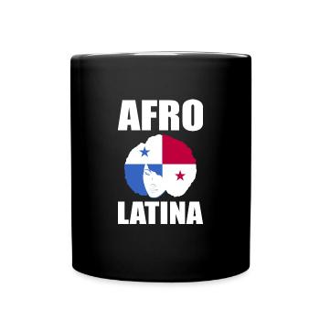 Afro Latina - Tasse einfarbig - Schwarz - Vorne