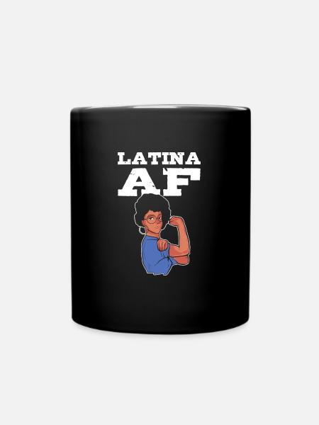 Afro Latina - Tasse einfarbig - Schwarz