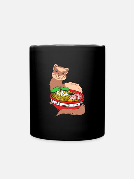 Frettchen - Tasse einfarbig - Schwarz