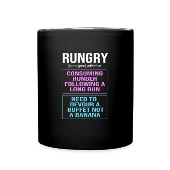 Marathon Marathonläufer - Tasse einfarbig - Schwarz - Vorne