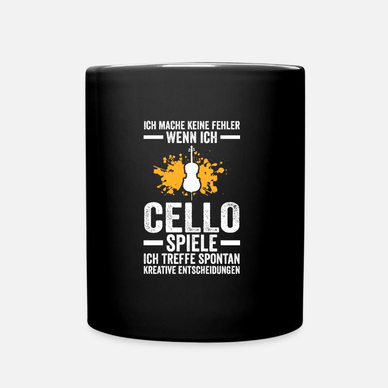 Cello Musik Musiker Geschenk - Tasse einfarbig - Schwarz
