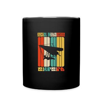 Social distancing Expert Hang Gliding - Tasse einfarbig - Schwarz - Vorne
