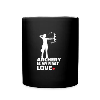 I love archery stylish archery - Full Colour Mug - black - Front