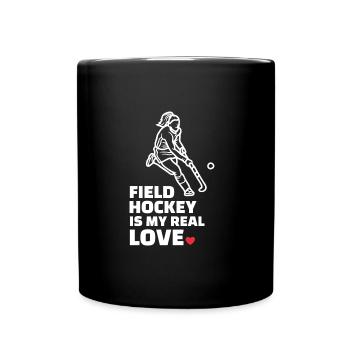 Feldhockey - Tasse einfarbig - Schwarz - Vorne