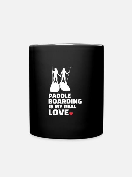 Ich Liebe Paddleboarding - Tasse einfarbig - Schwarz