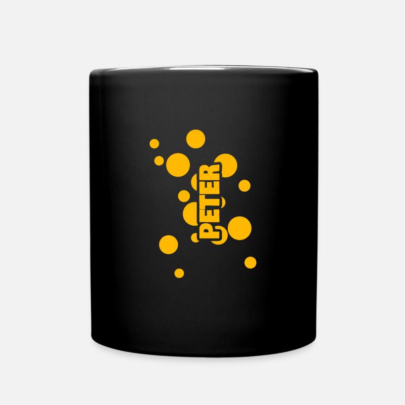 Name Vorname Peter - Tasse einfarbig - Schwarz