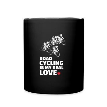 I love road cycling - Full Colour Mug - black - Front