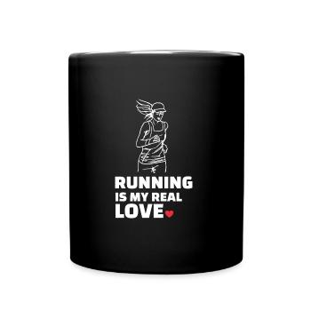 Ich Liebe Rennen - Tasse einfarbig - Schwarz - Vorne