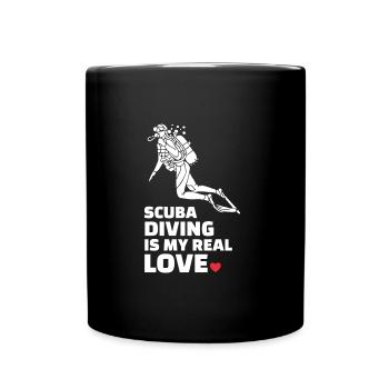 J’adore plonger - Mug uni - noir - Devant