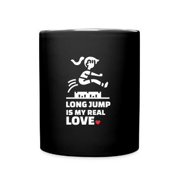 Ich Liebe Weitsprung - Tasse einfarbig - Schwarz - Vorne
