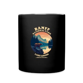 Vintage Retro Canadian Banff National Park - Mug uni - noir - Devant