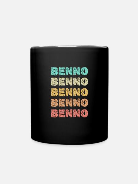 Vorname Benno - Tasse einfarbig - Schwarz
