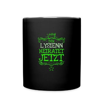 Geschenk für Lysienn - Tasse einfarbig - Schwarz - Vorne