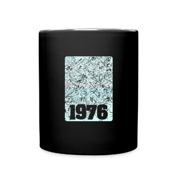 Zahl 1976 - Tasse einfarbig - Schwarz - Vorne