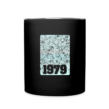Zahl 1979 - Tasse einfarbig - Schwarz - Vorne