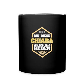Geschenk für Chiara - Tasse einfarbig - Schwarz - Vorne