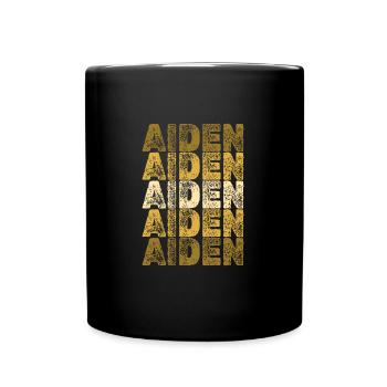 Geschenk für Aiden - Tasse einfarbig - Schwarz - Vorne